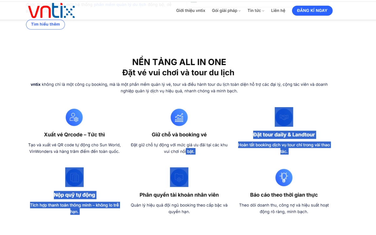 vntix sở hữu nhiều tính năng vượt trội cho cộng tác viên và đại lý 