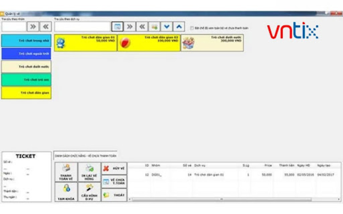 Memo Ticket - Phần mềm quản lý bán vé khu vui chơi trẻ em