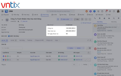 MISA AMIS CRM - Phần mềm theo dõi công nợ toàn diện