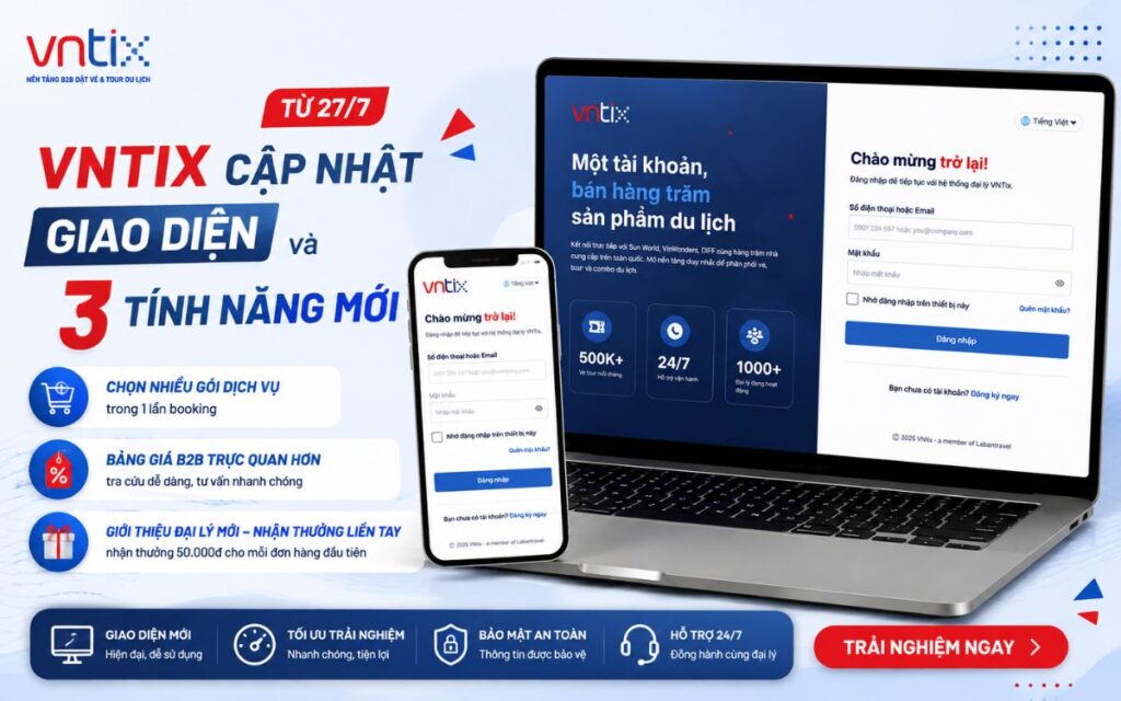 vntix cập nhật giao diện và tính năng mới